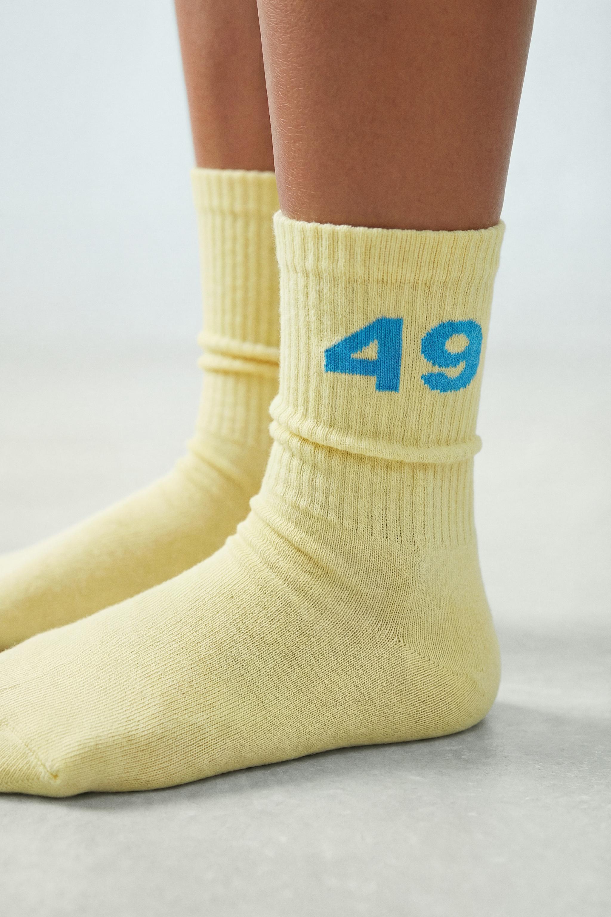 TWO-PACK OF NUMBERED TALL SOCKS